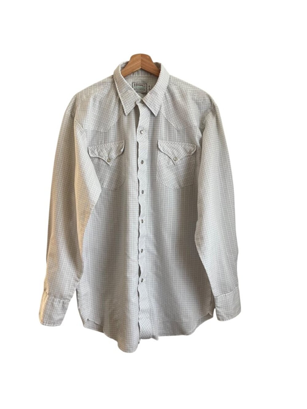 Vintage 70s 80s H Bar C California Ranchwear Western Pearl Snap Shirt Size 17/35